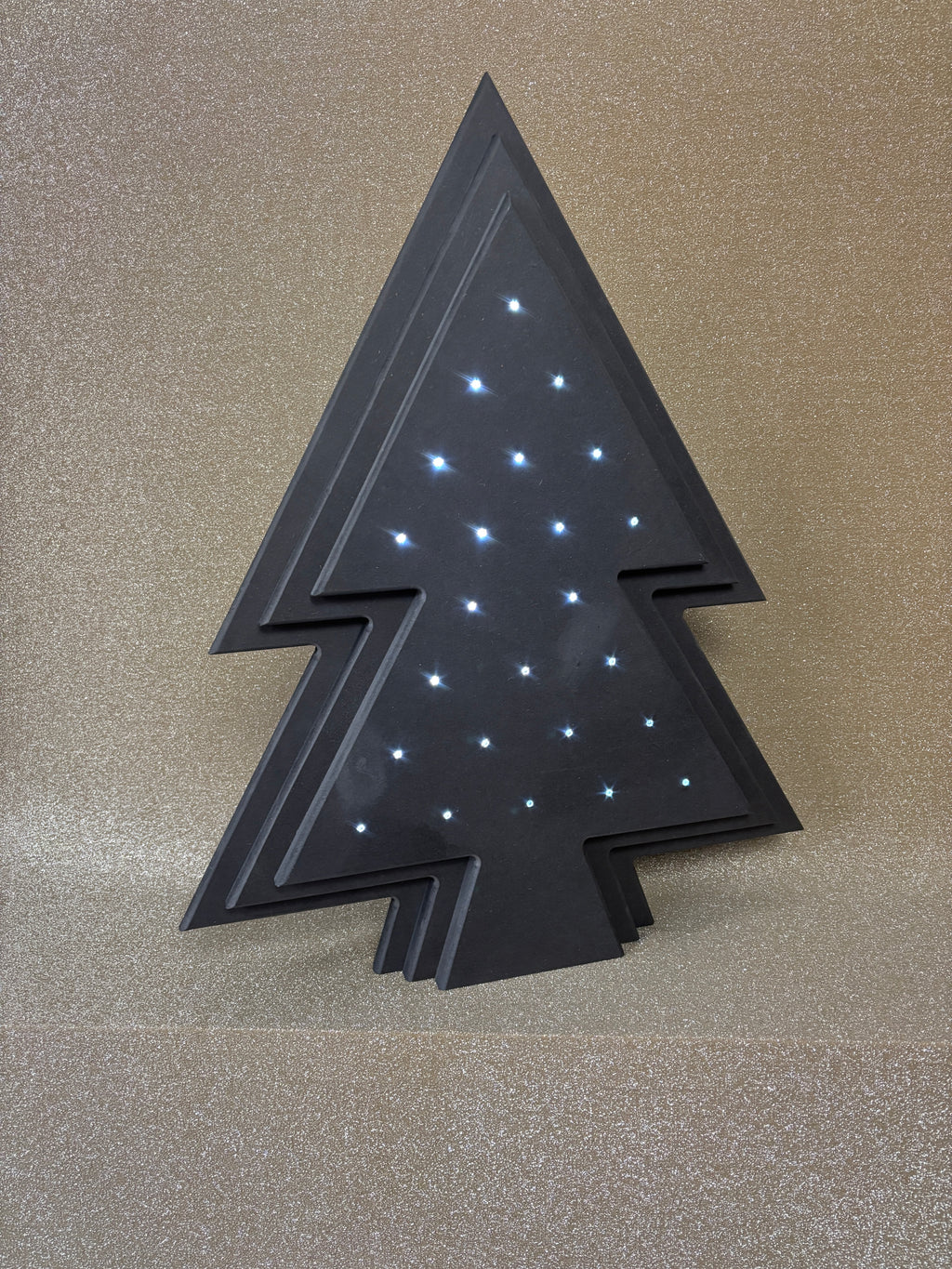 Alternatieve kersboom vol zwart met licht hoogte 63cm