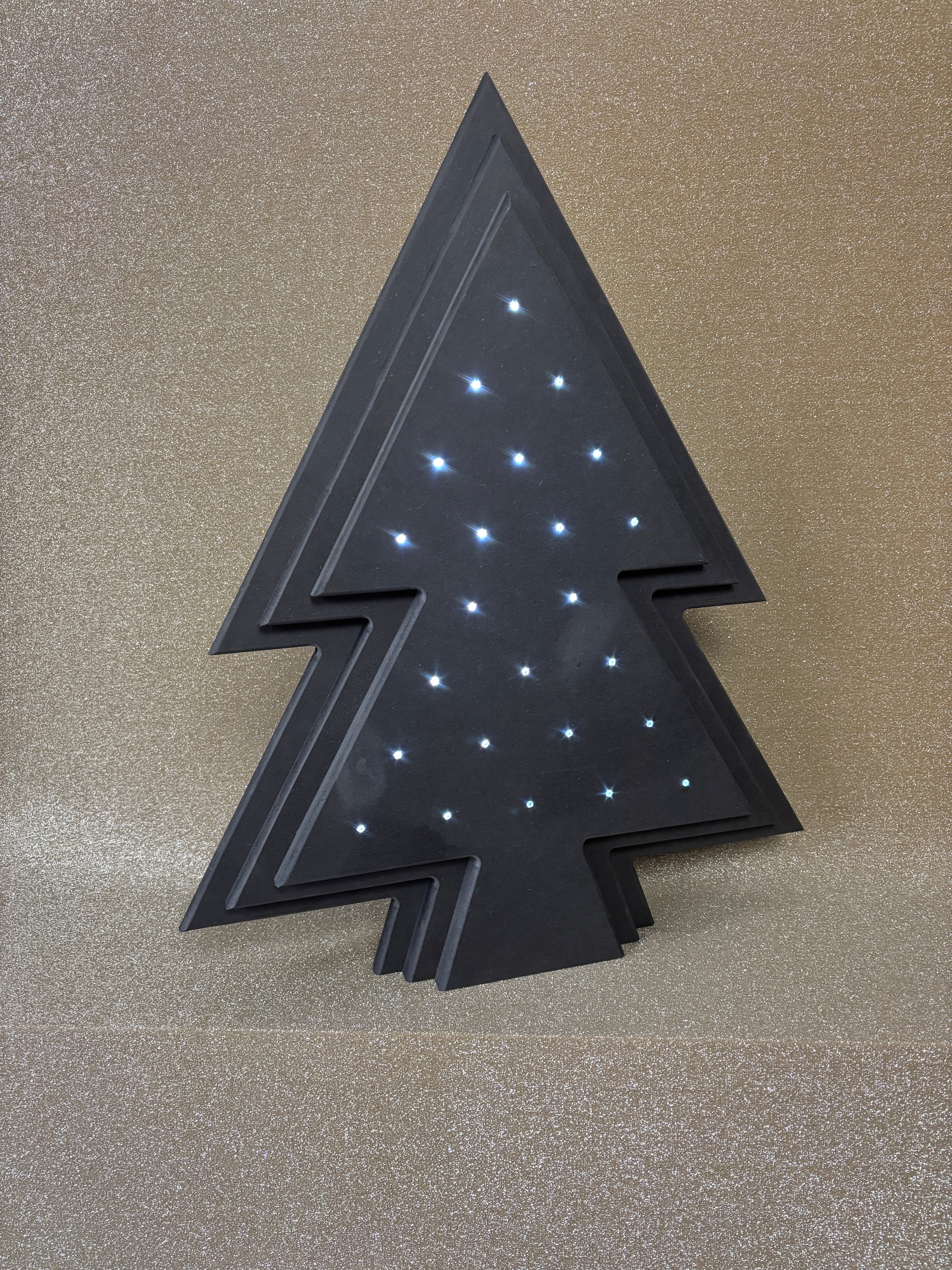 Alternatieve kersboom vol zwart met licht hoogte 63cm