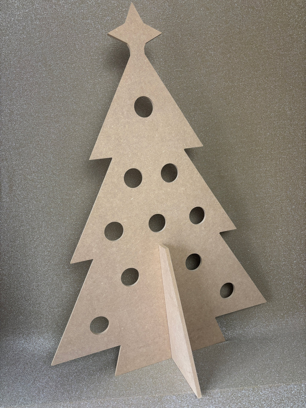 Alternatieve kersboom met gaten enkel met ster