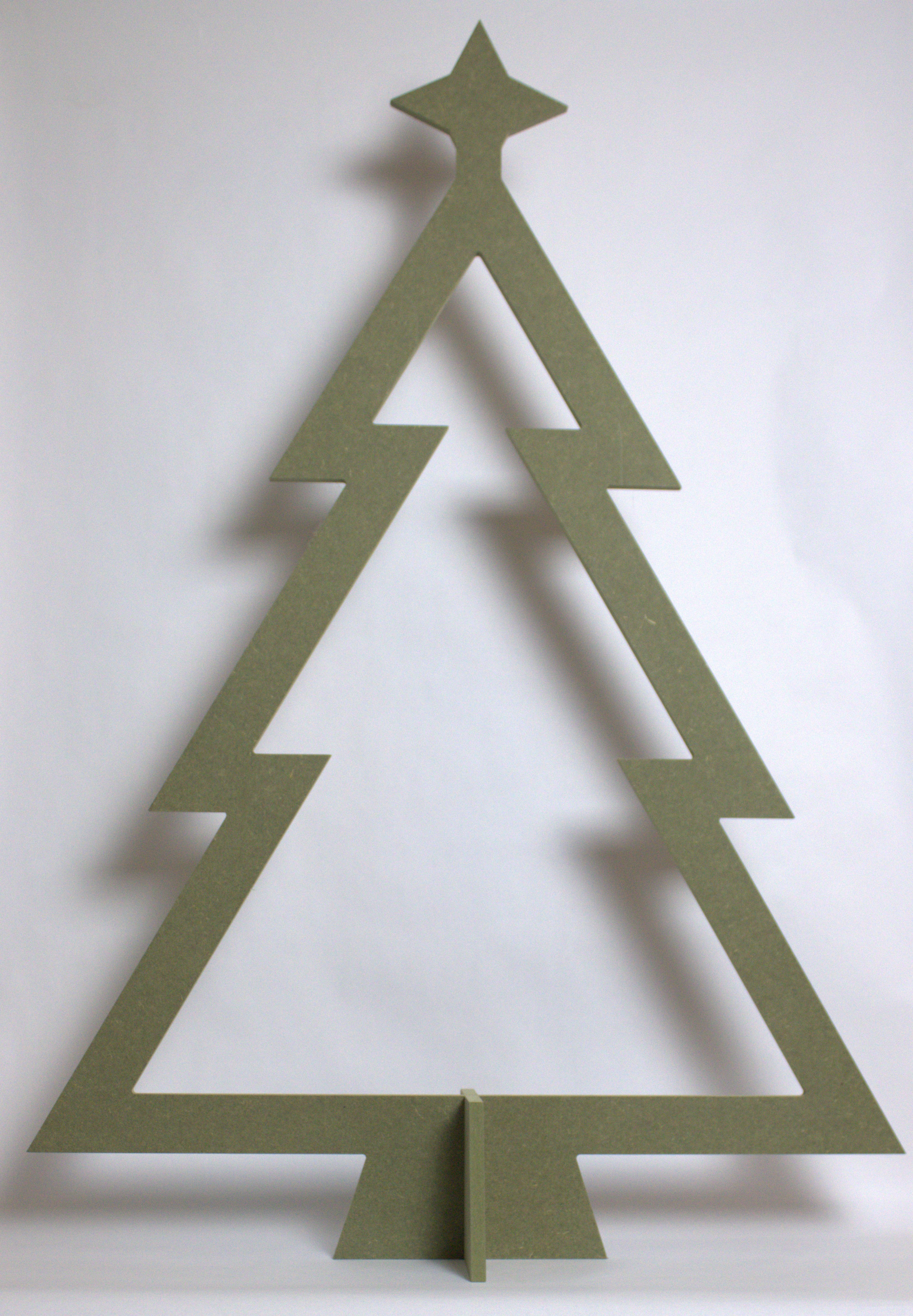 Alternatieve kersboom hol enkel met ster (groen)