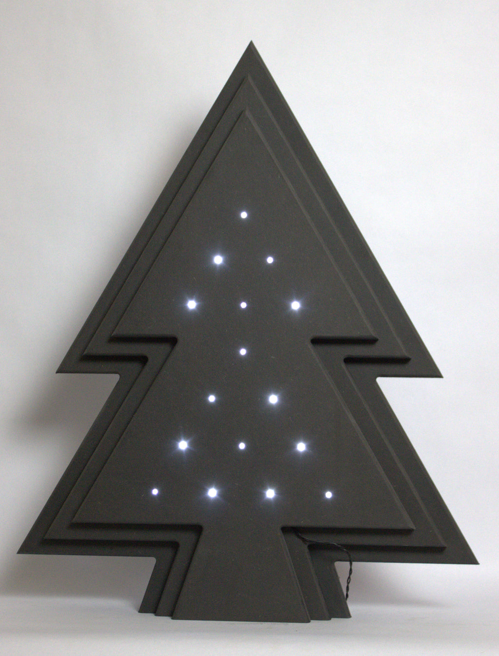 Alternatieve kersboom vol zwart met licht hoogte 63cm