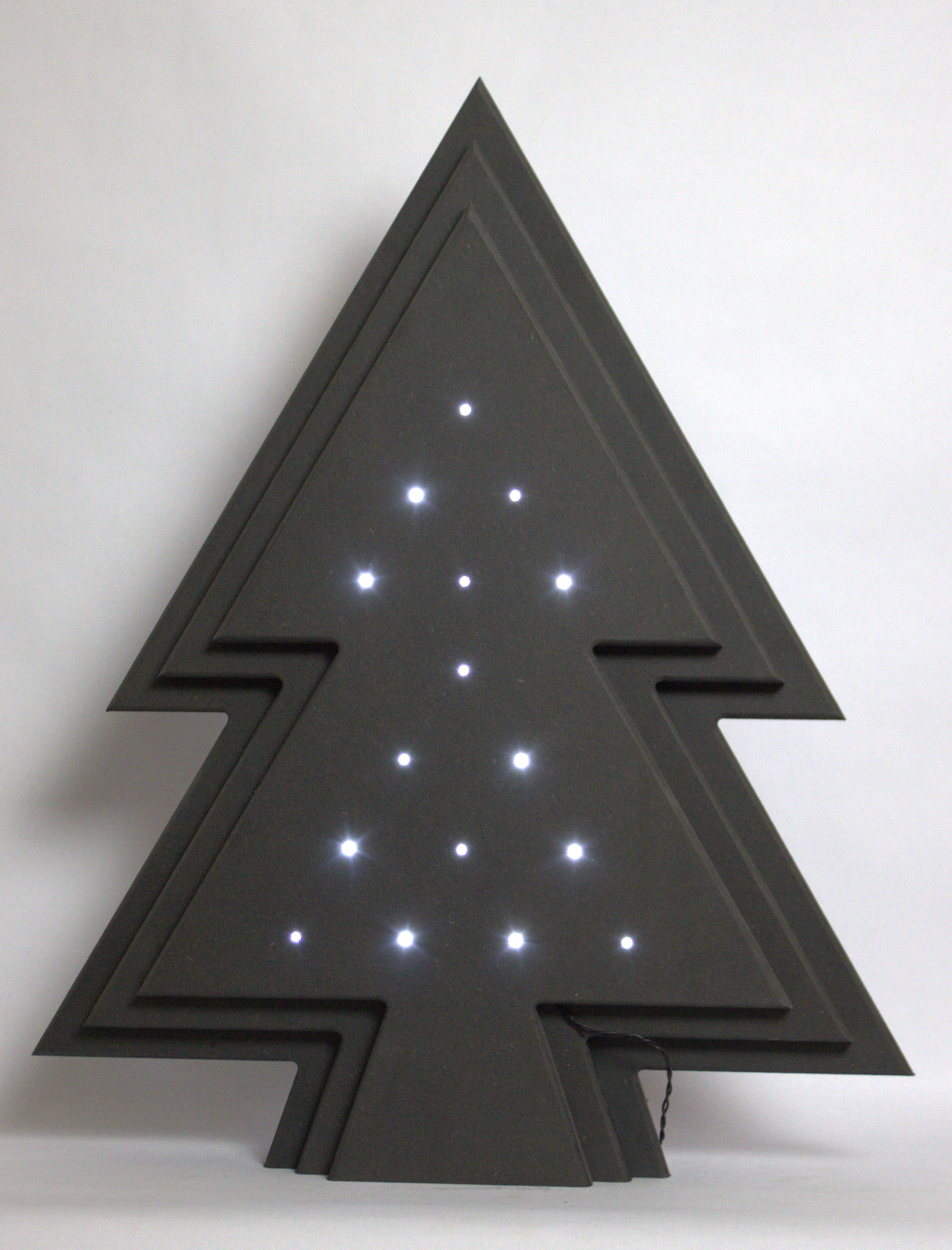 Alternatieve kersboom vol zwart met licht hoogte 63cm