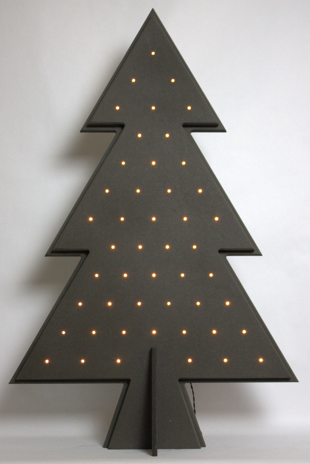 Alternatieve kersboom vol zwart met licht hoogte 88cm