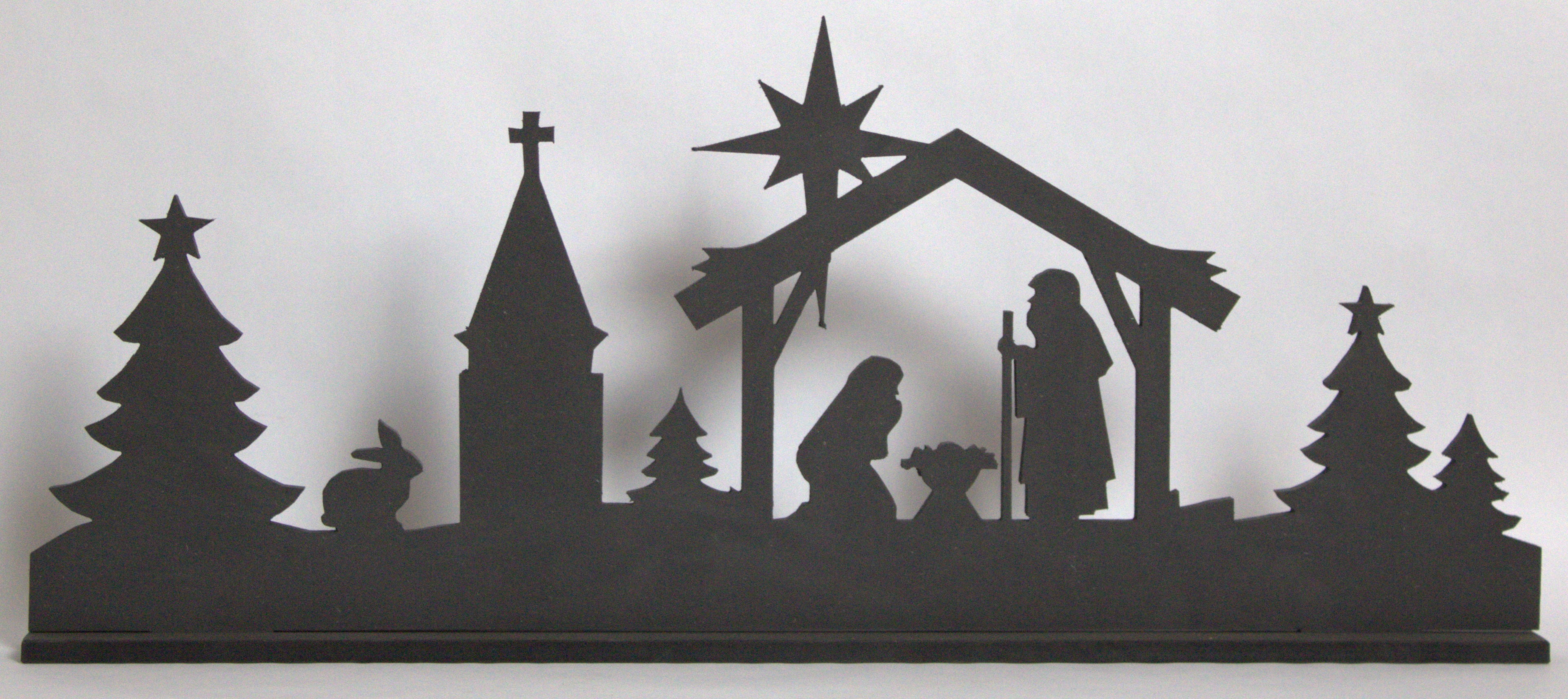 Alternatieve kersstal met landschap